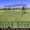Cimarron Sports Outdoor #24 Batting Cage Twisted Polymer Netting and Frame Corners - 30'x12'x10' view 2