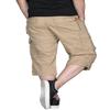 sandbank Mens Long Shorts Elastic Waist Cargo Shorts Below Knee Capri Pants 6 Pockets(Khaki, Waist:30-32 inch) view 3