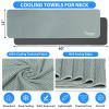 SYOURSELF Cooling Towels for Neck and Face, 4 Pack 40" x 12" Cooling Towel for Hot Weather, Soft Breathable Instant Cool Chilly Pad for Sports Golf Yoga Gym Athletes Camping Ice Towels(Grey) view 2
