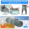 SYOURSELF Cooling Towels for Neck and Face, 4 Pack 40" x 12" Cooling Towel for Hot Weather, Soft Breathable Instant Cool Chilly Pad for Sports Golf Yoga Gym Athletes Camping Ice Towels(Grey) view 3