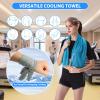SYOURSELF Cooling Towels for Neck and Face, 4 Pack 40" x 12" Cooling Towel for Hot Weather, Soft Breathable Instant Cool Chilly Pad for Sports Golf Yoga Gym Athletes Camping Ice Towels(Grey) view 4