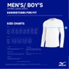 Mizuno Youth Comp Diamond Long sleeve Crew, Orange, X-Large view 3