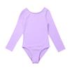 Alvivi Kids Girls Team Basic Long Sleeve Gymnastics Ballet Dance Leotard with Wrap Skirt Tutu Dress Long sleeves Lavender 3-4 Years view 4