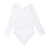 Alvivi Kids Girls Team Basic Long Sleeve Gymnastics Ballet Dance Leotard with Wrap Skirt Tutu Dress Long sleeves Ivory 10-12 Years view 4
