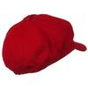 Cotton Elastic Newsboy Cap-Red M-L view 3