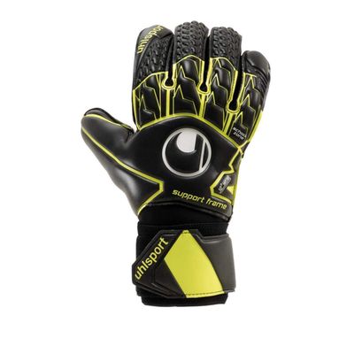 uhlsport Supersoft SF Goalkeeper Glove (Black/Fluo Yellow/White - Size 7.0)