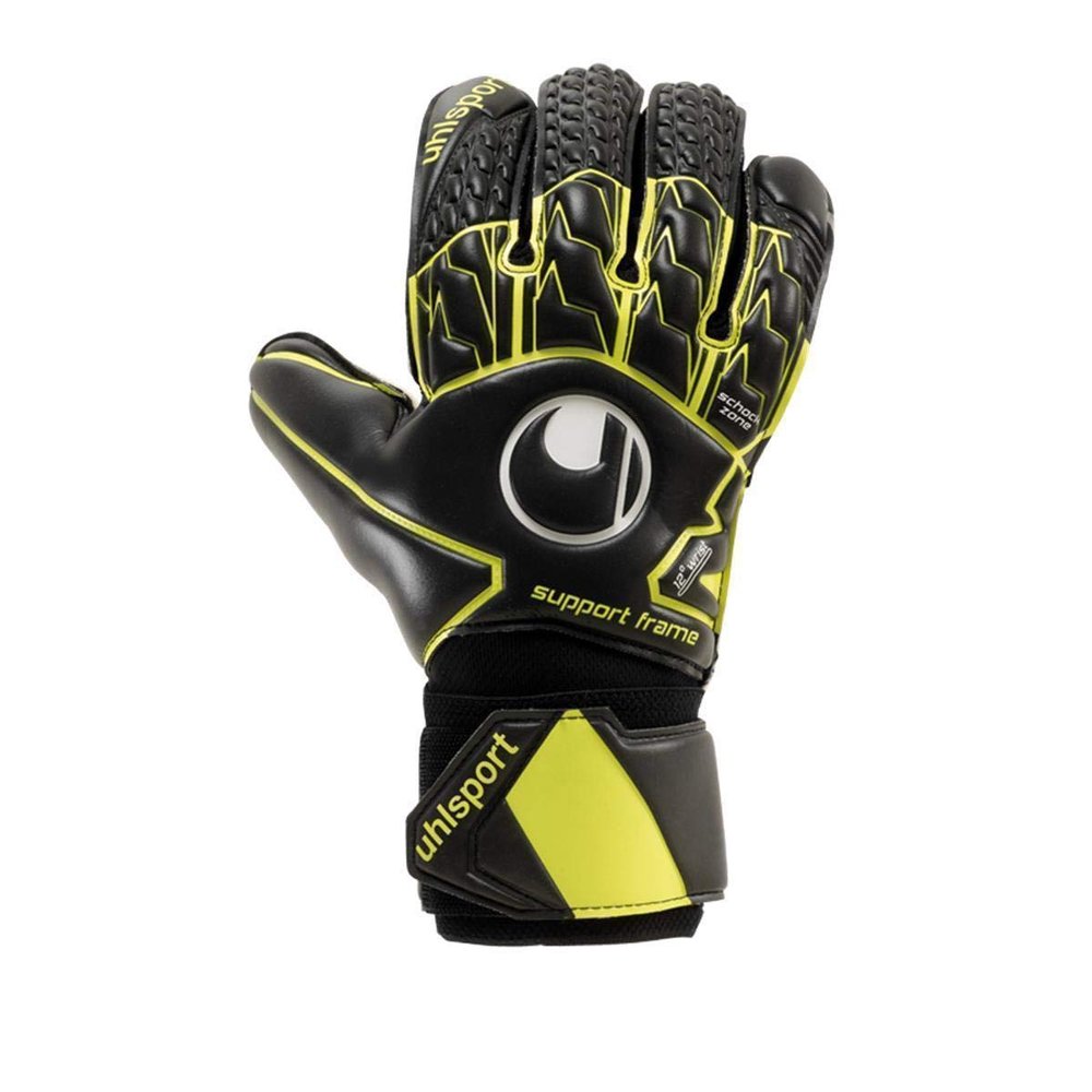 uhlsport Supersoft SF Goalkeeper Glove (Black/Fluo Yellow/White - Size 7.0)