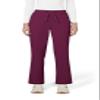 KOI Basics Women's Holly Cargo Scrub Pants, 8 Pockets, Drawstring Waist Wine X-Small Tall view 1