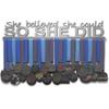 Allied Medal Hangers - She Believed She Could So She Did (Text Only): Awards Display Rack Holder - Multiple Variations Offered! (24" Wide with 1 Hang bar) view 1