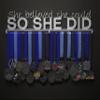 Allied Medal Hangers - She Believed She Could So She Did (Text Only): Awards Display Rack Holder - Multiple Variations Offered! (24" Wide with 1 Hang bar) view 2