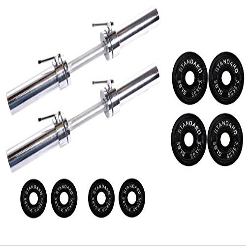 Ader 20'' Olympic Dumbbell Handles w/Plates Grey or Black (ODH 30lb)