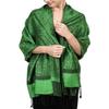 Achillea Women's Two Tone Vintage Jacquard Paisley Pashmina Shawl Wrap Scarf (Kelly Green) view 1