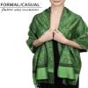 Achillea Women's Two Tone Vintage Jacquard Paisley Pashmina Shawl Wrap Scarf (Kelly Green) view 4