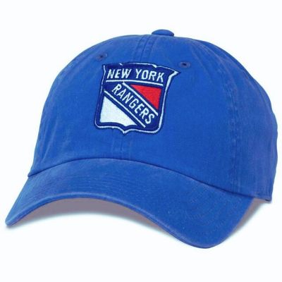 AMERICAN NEEDLE New Raglan Officially Licensed NHL Team Adjustable Hat, New York Rangers, Faded Blue (36672A-NYR)