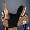 HILASON Treeless Western Trail Barrel Racing American Leather Saddle Dark Brown | Horse for Horses view 3