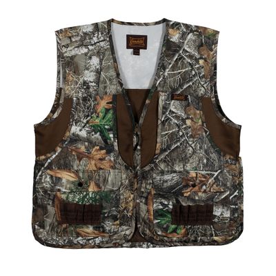 Gamehide Camo Front Loading Upland Dove Hunting Vest With Camo Back (3X-Large, Realtree Edge)