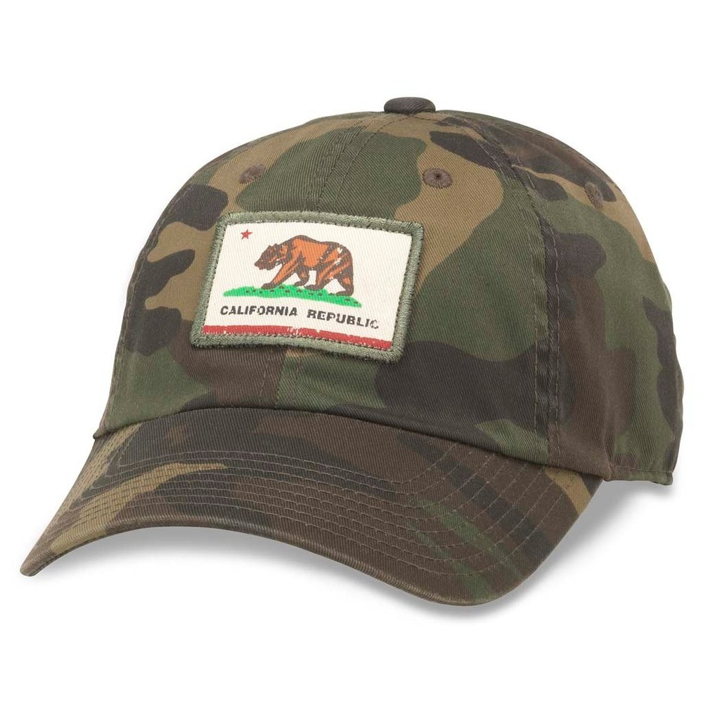 American Needle Badger Slouch Casual Baseball Dad Hat California Flag, Camoflage (44390A-CALI)