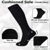 +MD 3 Pairs Compression Socks for Women & Men, 15-20mmHg Soft Support Cushion Scoks for Pregnant Nurses Travel 13-15 Black view 3