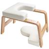 Restrial Life Yoga Headstand Bench- Stand Yoga Chair for Family, Gym - Wood and PU Pads - Relieve Fatigue and Build Up Body (White), 25*16.14*15.75inch view 1