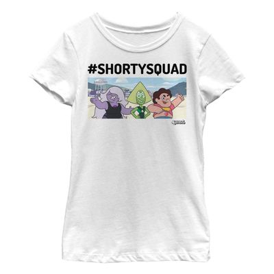 Steven Universe Girl's Shorty Squad T-Shirt, White, Small