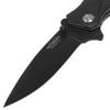 CIMO Tomahawk Stainless Steel Folder Knife black Aluminum Handle, liner lock and pocket clip view 3