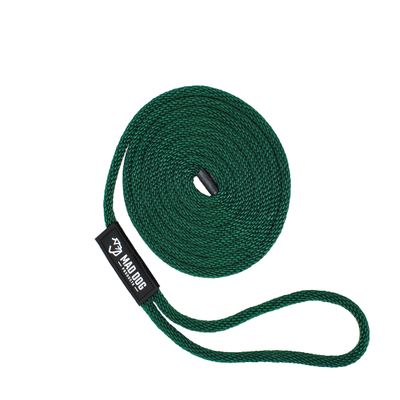 Solid Braid Nylon Dock Line - Forest Green, 5/8" x 20'