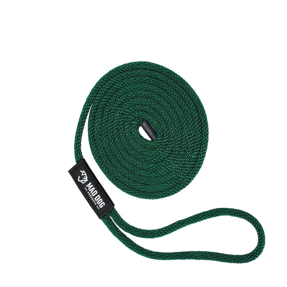Solid Braid Nylon Dock Line - Forest Green, 5/8" x 20'