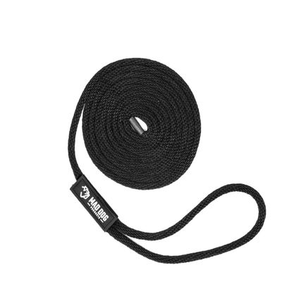 Solid Braid Nylon Dock Line - Black, 1/2" x 20'