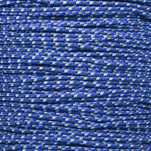 PARACORD PLANET | 275 LB Paracord Breaking Strength Tactical 5-Strand 3/32 (2.38) Thickness Parachute Cord Rope | 100 FT Hanks - Bucky Blue Camo