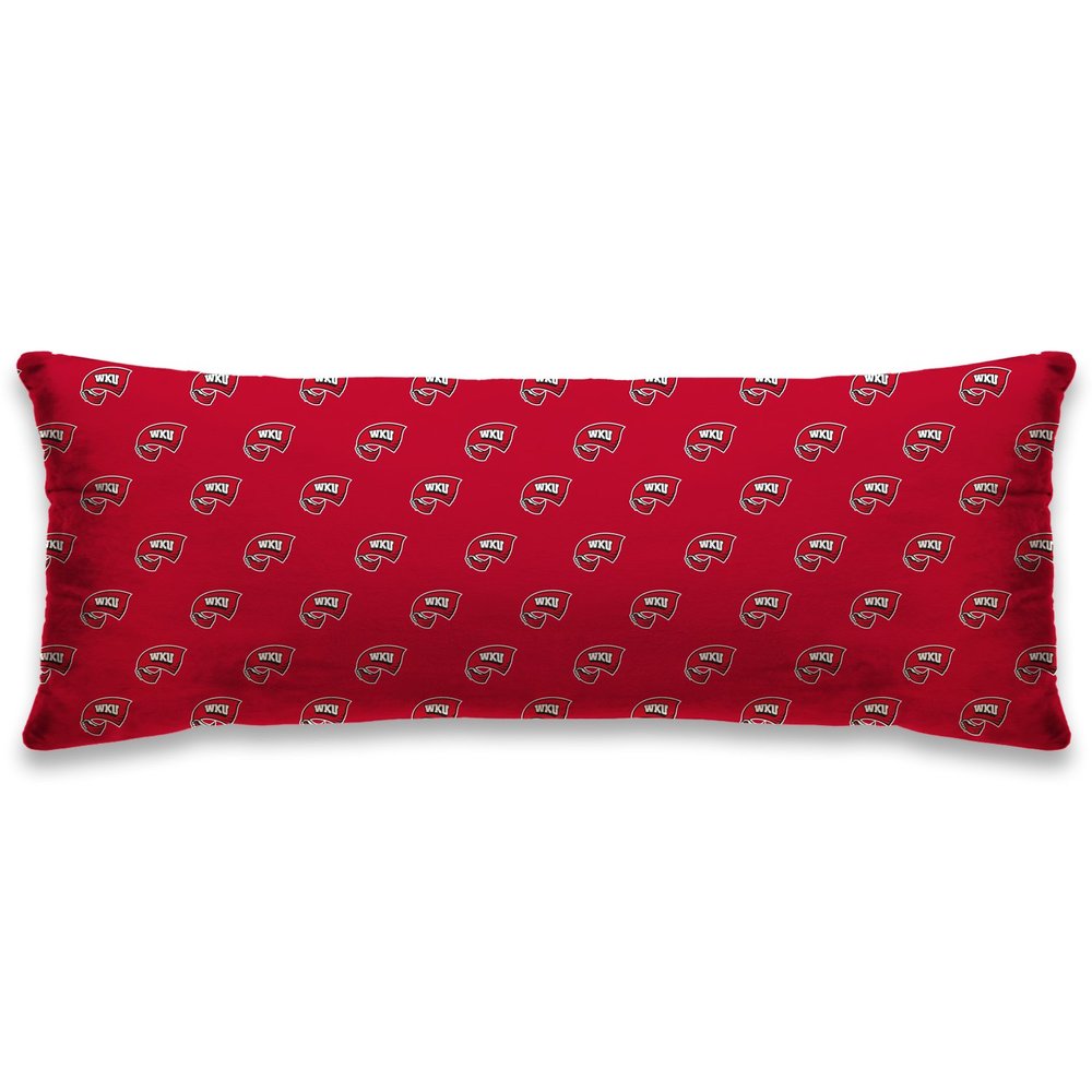 Pegasus Sports NCAA PLUSH BODY PILLOW- WESTERN KENTUCKY, Red, 20x48"