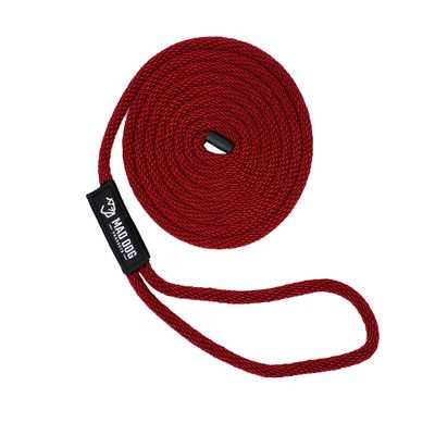 Solid Braid Nylon Dock Line - Burgundy, 5/8" x 20'