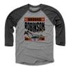 500 LEVEL Brooks Robinson 3/4 Sleeve T-Shirt (Baseball Tee, X-Small, Black/Heather Gray) - Brooks Robinson Dive O view 1