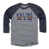 500 LEVEL Al Kaline 3/4 Sleeve T-Shirt (Baseball Tee, X-Small, Navy/Heather Gray) - Al Kaline Font B view 1