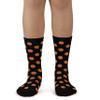 Spotlight Hosiery Junior Kids Cute Dress Socks, Black/Orange Dots, 1 Pair view 1