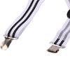 Baby Boys First Birthday Adjustable Y Back Elastic Clip Suspenders Cake Smash Outfit Tuxedo Pre-tied Bloomers Bowtie set Z# Blue+Stripe view 4