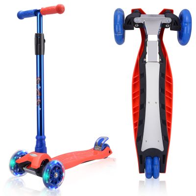 3 Wheel Scooter for Kids, Kids Scooter with Light Up Wheels, Sturdy Deck Design, and 4 Height Adjustable Suitable for Kid Ages 3-12