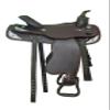 Y&Z Enterprises Western Barrel Racing Horse Saddle Synthetic with Tack Set (Headstall Breastplate Rein) and Saddle Pad Available Seat Size 12" and 14" to 18" Inch (Brown, 16.5" Inch Seat) view 1
