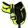 Y&Z Enterprises All Purpose Synthetic Treeless Freemax English Horse Saddle Tack Get Matching Girth & Strap (17 Inch Seat, Green) view 2