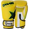Farabi Boxing Gloves Kids Junior Muay Thai Kick Boxing Training MMA Punching Bag (6OZ, Yellow Star) view 4