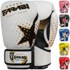 Farabi Boxing Gloves Kids Junior Muay Thai Kick Boxing Training MMA Punching Bag (6OZ, White Star) view 1
