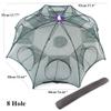 Homebeast 4/6/8 Hole Portable Folded Fishing Net Bait Fish Shrimp Minnow Crawdad Crayfish Crab Baits Cast Mesh Trap view 1