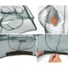 Homebeast 4/6/8 Hole Portable Folded Fishing Net Bait Fish Shrimp Minnow Crawdad Crayfish Crab Baits Cast Mesh Trap view 2