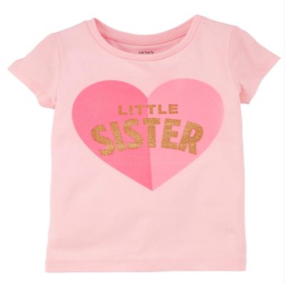 Carter's Girls' Pink Little Sister Tee (24m)