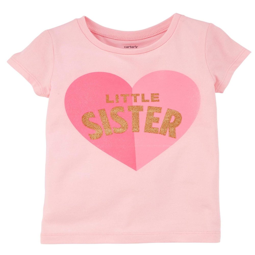 Carter's Girls' Pink Little Sister Tee (24m)