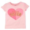 Carter's Girls' Pink Little Sister Tee (24m) view 1