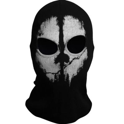 SzBlaZe Unisex Ghost Print Stocking Balaclava Mask Good for War Game Halloween Cosplay (Print 2)