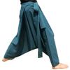 RaanPahMuang Mixed Cotton Mao Hill Tribe Pants Side Tie, Medium, Aum Cotton - Dark Teal Green view 2