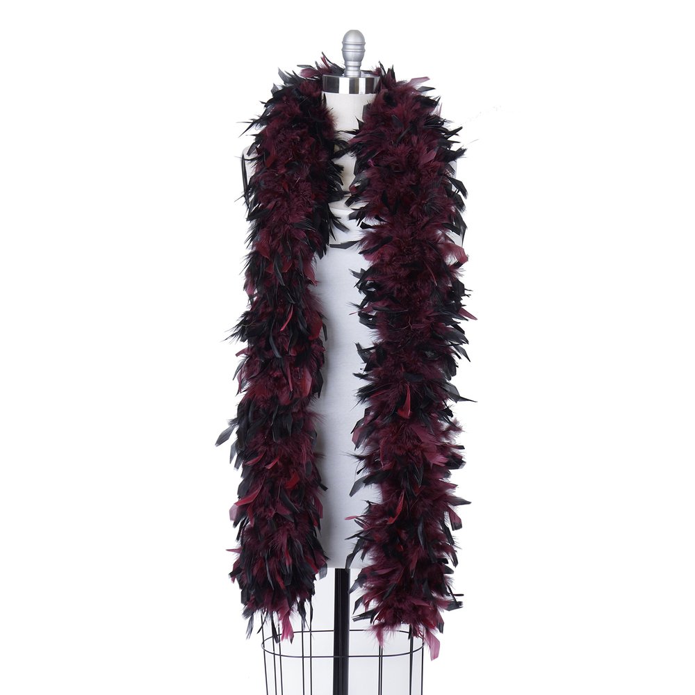 ZUCKER Chandelle Boas Tipped - Burgundy/Black