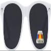 Kids Polarized Smoke Lens Sunglasses Protect Child's Eyes White view 2
