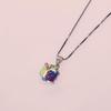 Uloveido Graceful 925 Sterling Silver Box Chain Necklace Austrian Crystal CZ Cube Shape Pendant for Women Birthday Jewelry (Box Packing) Y418-N view 3